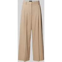 Weekend Max Mara Wide Leg Bundfaltenhose aus reiner Baumwolle Modell 'VETTURA' in Beige, Größe 40 von Weekend Max Mara