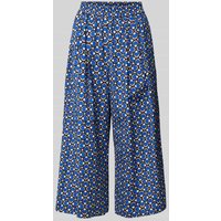 Weekend Max Mara Wide Leg Stoffhose mit gelegten Falten Modell 'VIRGIN' in Dunkelblau, Größe 40 von Weekend Max Mara