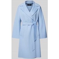 Weekend Max Mara Wollmantel mit Taillengürtel Modell 'CIVADA' in Hellblau, Größe 40 von Weekend Max Mara