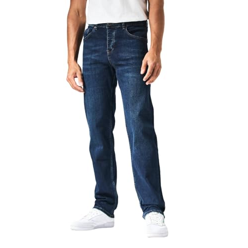 Weekend Offender Easy Fit Regular Hose Herren Jeans Dark Vintage 36/32 von Weekend Offender