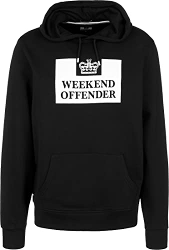 Weekend Offender HM Service Classic Kapuzenpullover Herren schwarz/weiß, L von Weekend Offender
