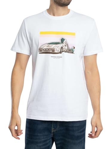 Weekend Offender Herren Quaaludes Grafik T-Shirt, White, M von Weekend Offender