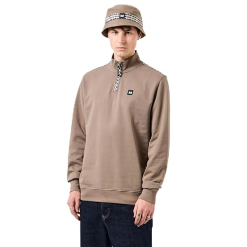 Weekend Offender Herren Sweatshirt Matisa 1/4 Zip in Braun, braun, M von Weekend Offender
