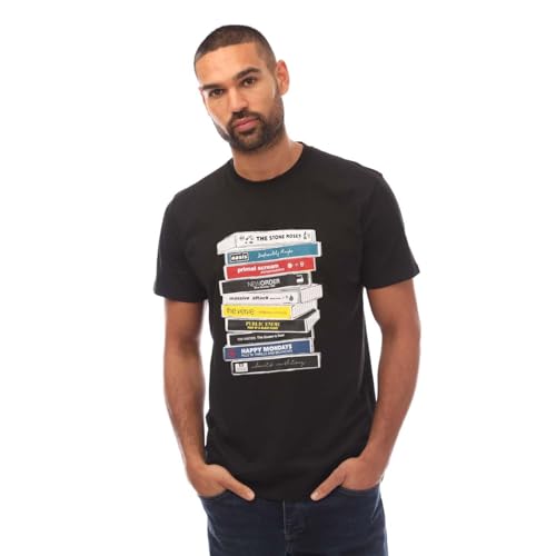 Weekend Offender Herren T-Shirt Cassettes Printed in Schwarz, Schwarz , L von Weekend Offender