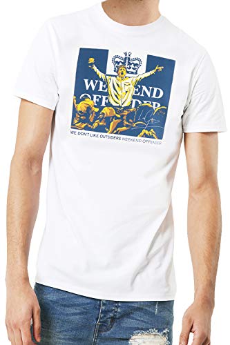 Weekend Offender Leo Gregory T-Shirt mit Grafikdruck Gr. M, Leo Gregory - Weiß von Weekend Offender