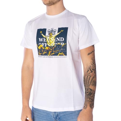 Weekend Offender Leo Gregory T-Shirt mit Grafikdruck Gr. XXL, weiß von Weekend Offender