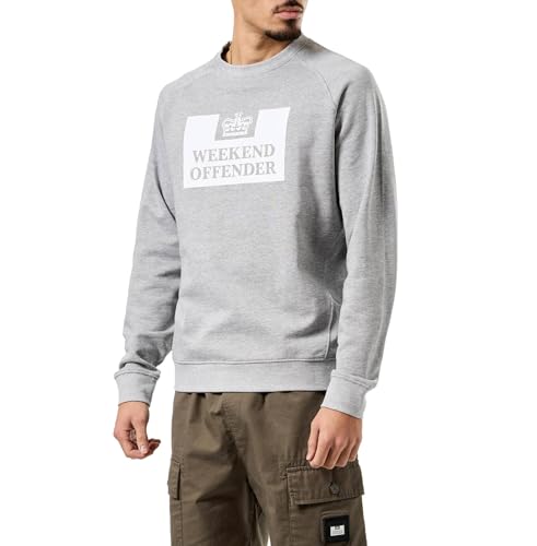 Weekend Offender Penitentiary Sweatshirt Herren grau/weiß, M von Weekend Offender