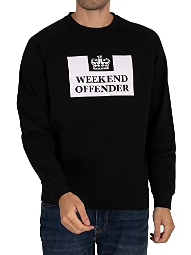 Weekend Offender Penitentiary Sweatshirt Herren schwarz/weiß, S von Weekend Offender