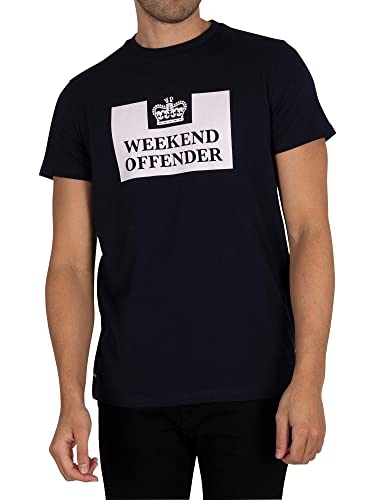 Weekend Offender Prison T-Shirt Herren dunkelblau/weiß, M von Weekend Offender