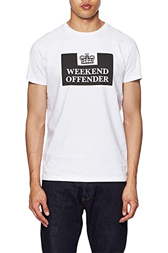Weekend Offender Prison T-Shirt Herren weiß/schwarz, XL von Weekend Offender