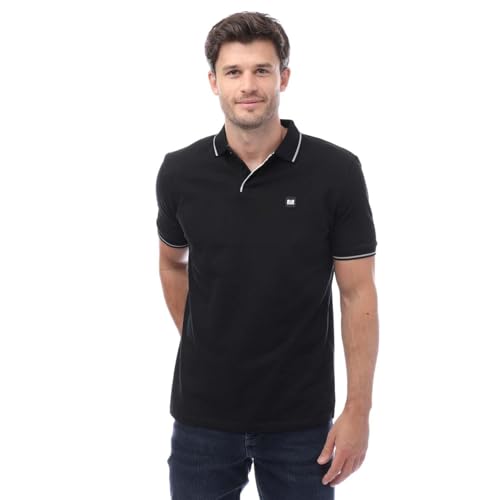 Weekend Offender Spello Paspeliertes Poloshirt für Herren, Schwarz, Schwarz , XXL Weekend Offender Spello Paspeliertes Poloshirt für Herren, Schwarz, Schwarz , XXL von Weekend Offender