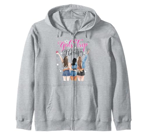 Damen Wochenendurlaub Mädchen Reise Besser als Therapie Kapuzenjacke Damen Wochenendurlaub Mädchen Reise Besser als Therapie Kapuzenjacke von Weekend Vacation Girls Trip Better Than Therapy