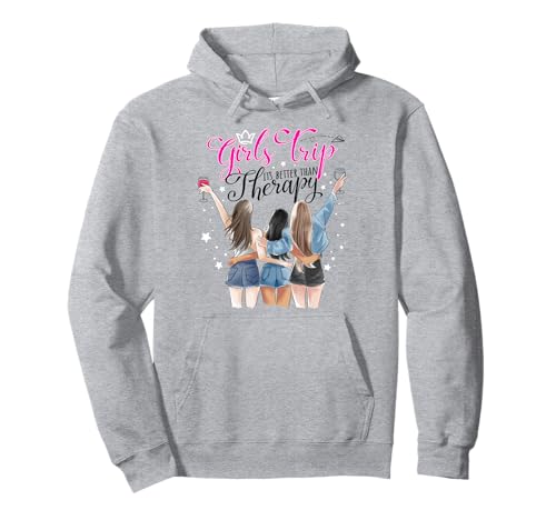 Damen Wochenendurlaub Mädchen Reise Besser als Therapie Pullover Hoodie Damen Wochenendurlaub Mädchen Reise Besser als Therapie Pullover Hoodie von Weekend Vacation Girls Trip Better Than Therapy