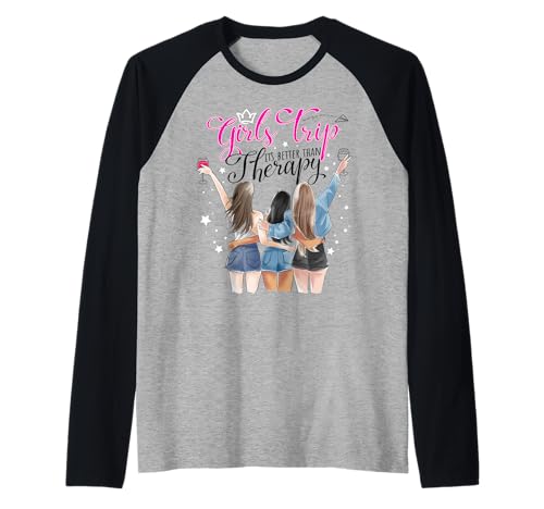 Damen Wochenendurlaub Mädchen Reise Besser als Therapie Raglan Damen Wochenendurlaub Mädchen Reise Besser als Therapie Raglan von Weekend Vacation Girls Trip Better Than Therapy