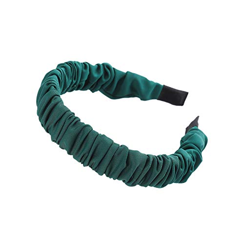Rüschen besetztes Stirnband eingewickelt plissiert Griffige Haarbänder Frauen-eleganter Stoff Stirnbänder Grün von Weeksu