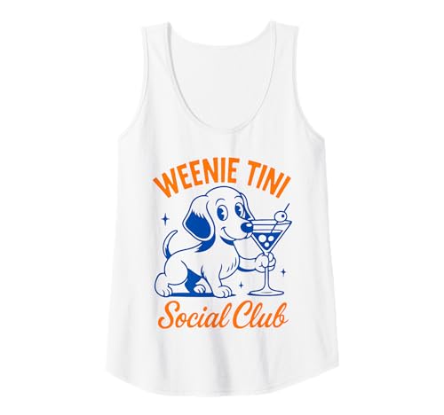 Damen Lustiger Dackel Weenie Tini Club Retro Dog Meme Tank Top Damen Lustiger Dackel Weenie Tini Club Retro Dog Meme Tank Top von Weenie Tini Social Club Apparel