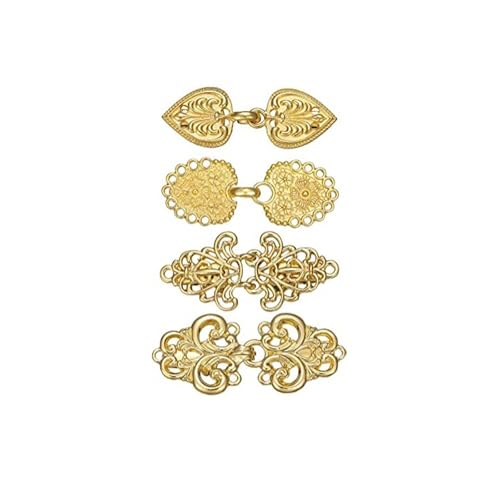 Weenwill Cardigan Clip,4 PCS Vintage Pullover Clips Retro Kette Kreative Schaclips Clip-on Knopf-schmuck Frauen Pullover Clips,für Bluse Strickjacke Kleider Schal Jacke für Mädchen und Damen von Weenwill