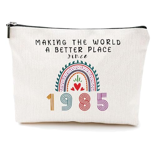 Weenwill Kosmetiktasche,1985 Make-Up-Tasche Schminktasche Tragbare Makeup Bag Mehrzweck Geschenke für 40 Geburtstag Frauen Mütter Beste Freundinnen und Brautjungfern von Weenwill