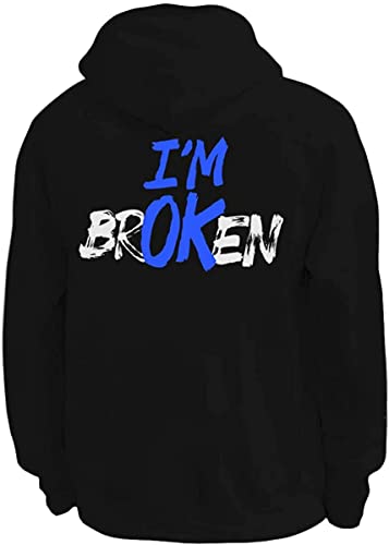 Im Broken Hoodie Im Ok Hoodies Sweatshirt Schwarz Pullover für Herren Damen, S1, XL von Wegame