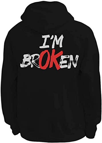 Im Broken Hoodie Im Ok Hoodies Sweatshirt Schwarz Pullover für Herren Damen, S2, L von Wegame