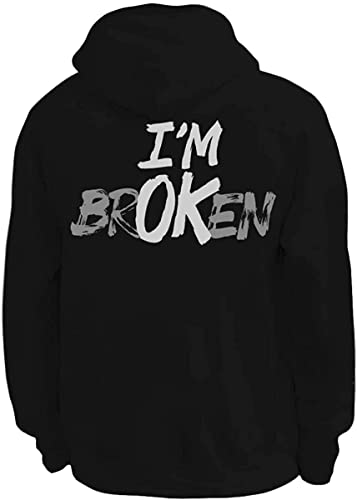 Im Broken Hoodie Im Ok Hoodies Sweatshirt Schwarz Pullover für Herren Damen, S3, L von Wegame