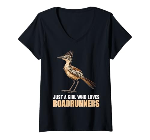 Damen Wegekuckuck Roadrunner T-Shirt mit V-Ausschnitt Damen Wegekuckuck Roadrunner T-Shirt mit V-Ausschnitt von Wegekuckuck Roadrunner Tier Shop