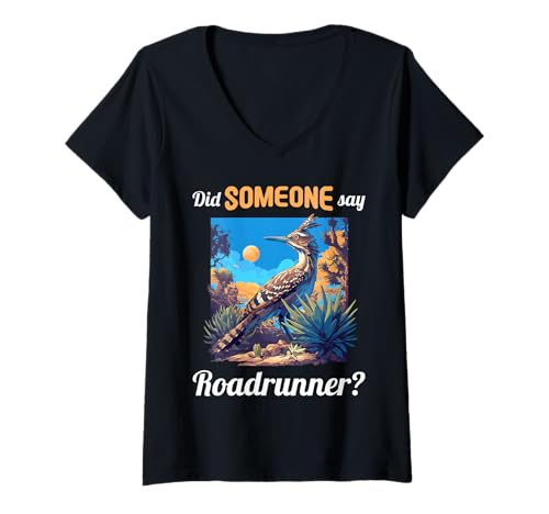 Damen Wegekuckuck Roadrunner T-Shirt mit V-Ausschnitt Damen Wegekuckuck Roadrunner T-Shirt mit V-Ausschnitt von Wegekuckuck Roadrunner Tier Shop