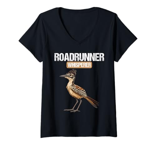 Damen Wegekuckuck Roadrunner T-Shirt mit V-Ausschnitt Damen Wegekuckuck Roadrunner T-Shirt mit V-Ausschnitt von Wegekuckuck Roadrunner Tier Shop