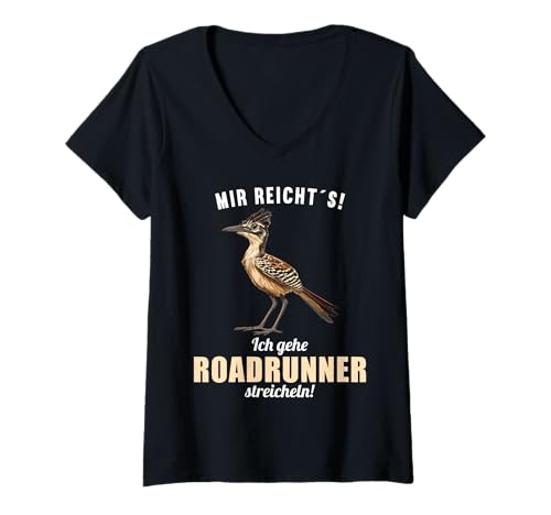 Damen Wegekuckuck Roadrunner T-Shirt mit V-Ausschnitt Damen Wegekuckuck Roadrunner T-Shirt mit V-Ausschnitt von Wegekuckuck Roadrunner Tier Shop