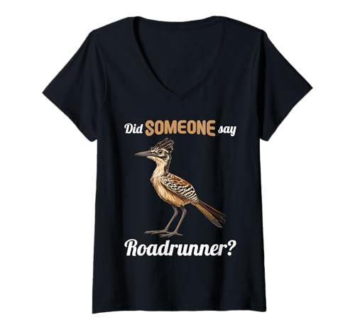 Damen Wegekuckuck Roadrunner T-Shirt mit V-Ausschnitt Damen Wegekuckuck Roadrunner T-Shirt mit V-Ausschnitt von Wegekuckuck Roadrunner Tier Shop