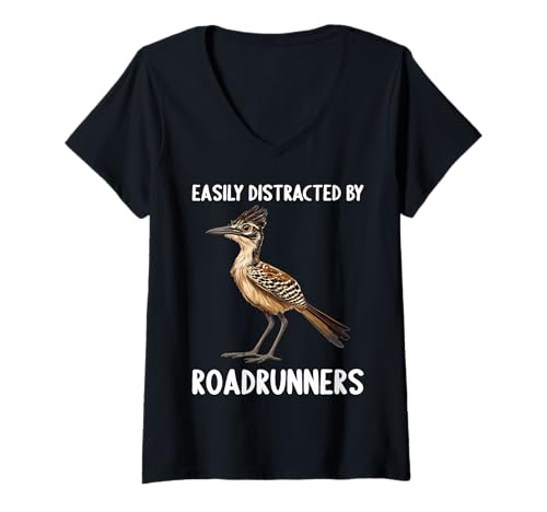 Damen Wegekuckuck Roadrunner T-Shirt mit V-Ausschnitt Damen Wegekuckuck Roadrunner T-Shirt mit V-Ausschnitt von Wegekuckuck Roadrunner Tier Shop