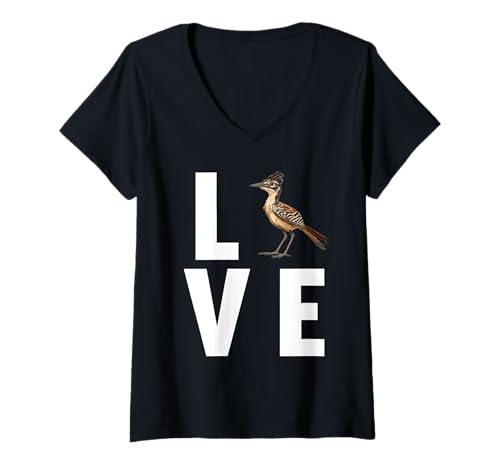 Damen Wegekuckuck Roadrunner T-Shirt mit V-Ausschnitt Damen Wegekuckuck Roadrunner T-Shirt mit V-Ausschnitt von Wegekuckuck Roadrunner Tier Shop