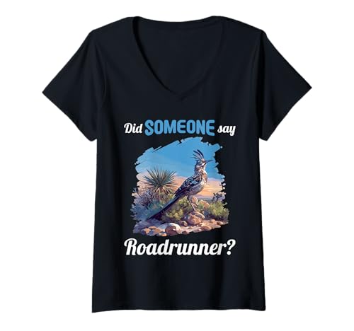 Damen Wegekuckuck Roadrunner T-Shirt mit V-Ausschnitt Damen Wegekuckuck Roadrunner T-Shirt mit V-Ausschnitt von Wegekuckuck Roadrunner Tier Shop
