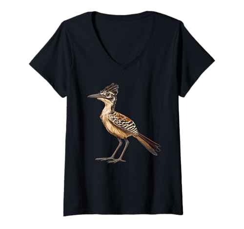 Damen Wegekuckuck Roadrunner T-Shirt mit V-Ausschnitt Damen Wegekuckuck Roadrunner T-Shirt mit V-Ausschnitt von Wegekuckuck Roadrunner Tier Shop