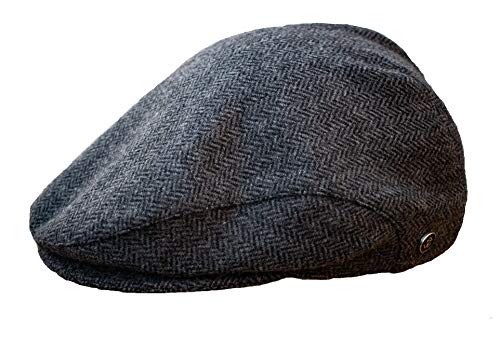 Wegener Schiebermütze klassischer Form aus 100% Wolle und mit Innenfutter, Flatcap Schirmmütze Schlägermütze, Made in Europe (Anthra, 57) von Wegener