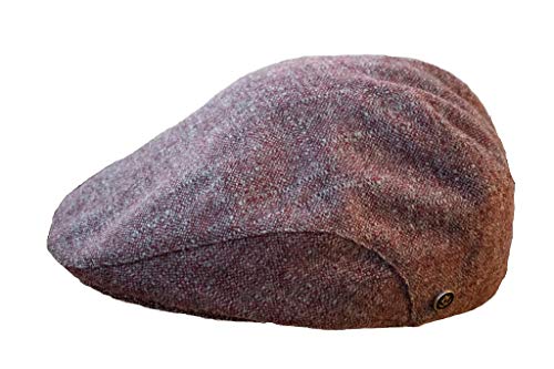 Wegener Schiebermütze klassischer Form aus 100% Wolle und mit Innenfutter, Flatcap Schirmmütze Schlägermütze, Made in Europe (Bordeaux-Melange, 56) von Wegener