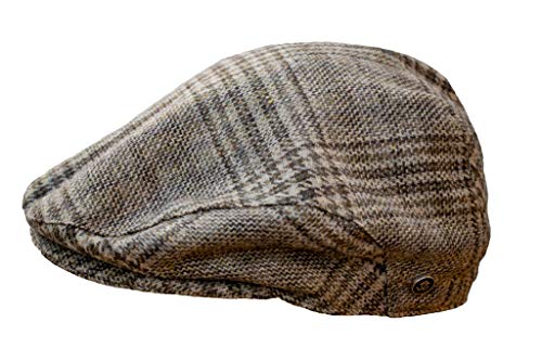 Wegener Schiebermütze klassischer Form aus 100% Wolle und mit Innenfutter, Flatcap Schirmmütze Schlägermütze, Made in Europe (Camel, 60) von Wegener