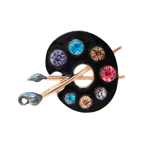 Emaillierte Kunstbrosche Mit Kristall Strasssteinen Elegante Leinwand Unisex Zink Alloy Schmuck Für Frauen Modezubehör Stilvolle Emaille Chest Pin Pin von Wegiwuca