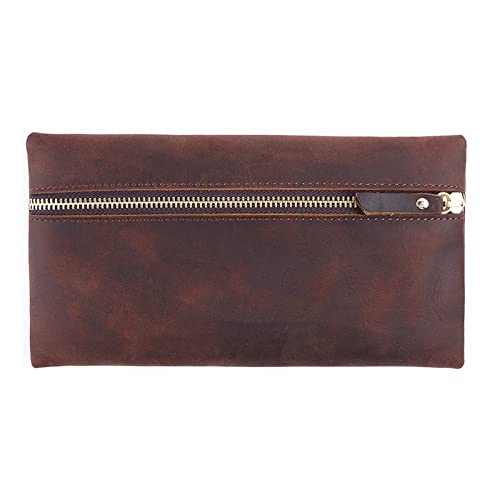 Federmäppchen für Geld, Stifteetui für Schlüssel, kleine Werkzeugaufbewahrung, Schmucktasche, einfarbig, für Herren, mit Reißverschluss, Stifthalter, Leder, handgefertigt, Füllfederhalter, Schutzhülle Federmäppchen für Geld, Stifteetui für Schlüssel, kleine Werkzeugaufbewahrung, Schmucktasche, einfarbig, für Herren, mit Reißverschluss, Stifthalter, Leder, handgefertigt, Füllfederhalter, Schutzhülle von Wegiwuca
