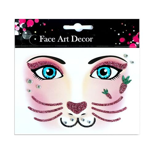 Gesicht Körper Temporärer Make Up Aufkleber Glitzerten Kristall Halloween Party Cosplay Animal Coaplsy Proms von Wegiwuca
