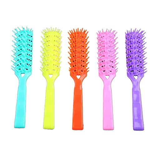 Haarbürste mit gebogener Entlüftung zum Föhnen, Stylen und Entwirren von Salons, für kurze, dicke Verfilzungen, für Damen und Herren, gebogen, belüftet von Wegiwuca