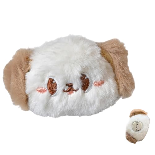 Haargummi mit Cartoon-Welpen-Motiv, Plüsch, elastisch, verschiedene Frisuren, mehrere Farben zur Auswahl von Wegiwuca