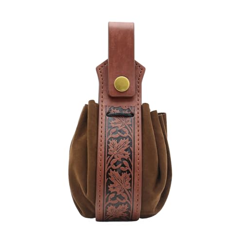 PU-Leder Gürtel Trank Flasche Gürteltasche Rock Wanderungen Hüfttasche Mittelalter Renaissances Kostüm Set Halloween Zubehör Mittelalter Gürtel Trank Flasche Gürteltasche Halloween Zubehör für Party von Wegiwuca