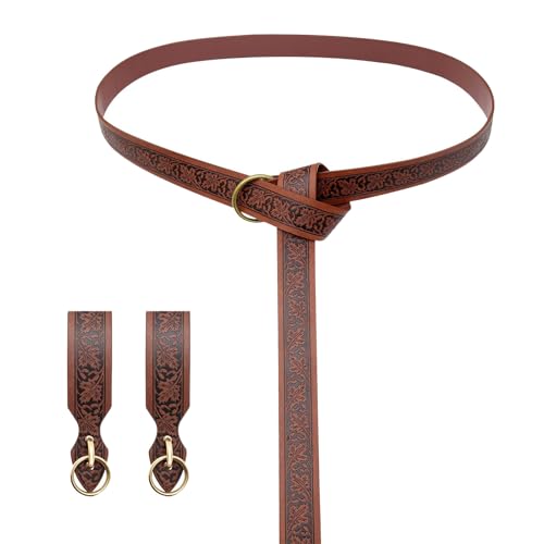 PU-Leder Gürtel Trank Flasche Gürteltasche Rock Wanderungen Hüfttasche Mittelalter Renaissances Kostüm Set Halloween Zubehör Mittelalter Gürtel Trank Flasche Gürteltasche Halloween Zubehör für Party von Wegiwuca