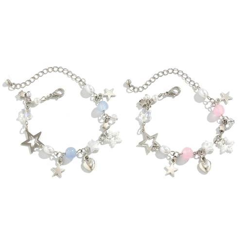 Stylish Star Pendant Armband Charme Armband Mode Perlen Armband Wecken Schmuck Mode Accessoire Für Täglich von Wegiwuca