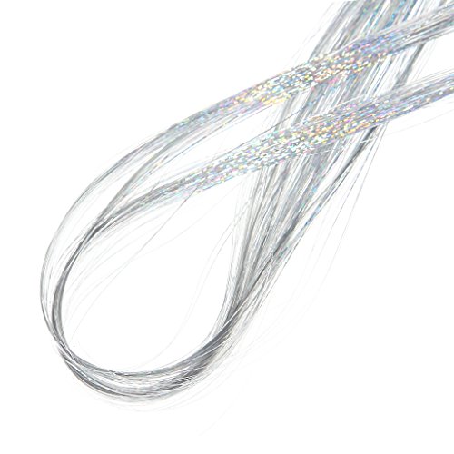 Tinselhaarsynthetische Erweiterungen Flareing Accessoires Tinsel Glänzend Glitzer 92cm Menschliches Haar Perücken Für Frauen von Wegiwuca