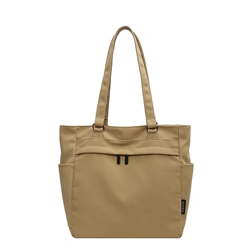 Wegiwuca Einkaufstasche, einfarbig, lässig, Handtasche, großes Fassungsvermögen, Einkaufstasche, Umhängetasche, Damen, Mädchen, modische Taschen, Damengeldbörse, Mädchen, Schulterhandtaschen, khaki Wegiwuca Einkaufstasche, einfarbig, lässig, Handtasche, großes Fassungsvermögen, Einkaufstasche, Umhängetasche, Damen, Mädchen, modische Taschen, Damengeldbörse, Mädchen, Schulterhandtaschen, khaki von Wegiwuca