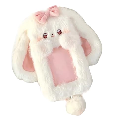 Wegiwuca Lovely Rabbits Photocard Holder Plush Animal Photocard Holder Cartoon Rabbits Photo Sleeve Credit Card Protector Plush Photocard Holder Cartoon Card Holder Bus Card Protective Case, D von Wegiwuca
