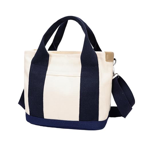 Wegiwuca Modische Umhängetasche, zartes Segeltuch, Umhängetasche, Reisetasche, lässig, organisiert, Reisen, unverzichtbar, vielseitige Alltags-Geldbörse, Weiß mit Dunkelblau, One Size Wegiwuca Modische Umhängetasche, zartes Segeltuch, Umhängetasche, Reisetasche, lässig, organisiert, Reisen, unverzichtbar, vielseitige Alltags-Geldbörse, Weiß mit Dunkelblau, One Size von Wegiwuca