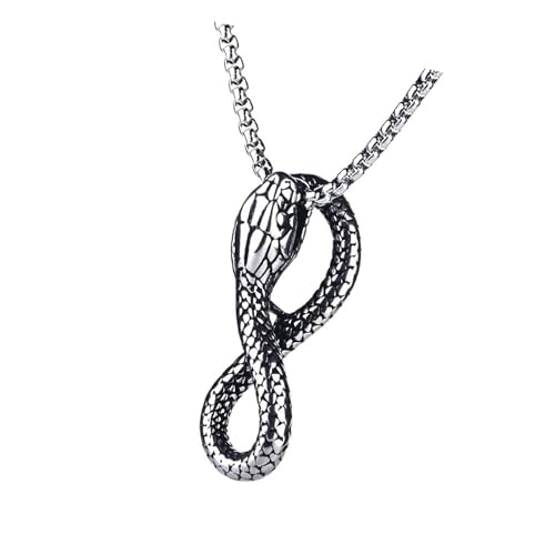 Wegiwuca Ouroboros Schlange Anhänger Halskette Auffällige Edelstahl Schlange Halskette Mit Gotischer Charme Für Männer Und Frauen Trendy Für Männer Und Frauen von Wegiwuca